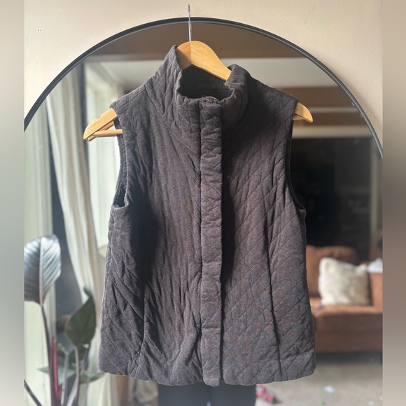 EILEEN FISCHER | cotton quilted vest | size xs - Picture 2 of 6